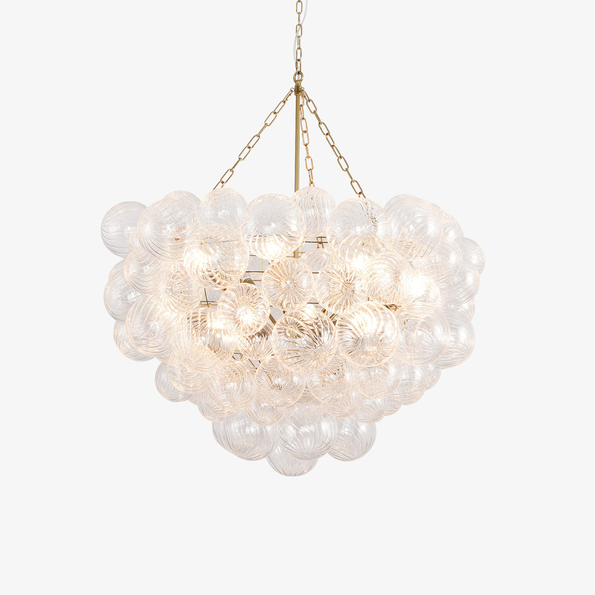 Bubble Spiral Glass Sphere Chandelier