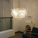 Bubble Spiral Glass Sphere Chandelier