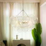 Bubble Spiral Glass Sphere Chandelier