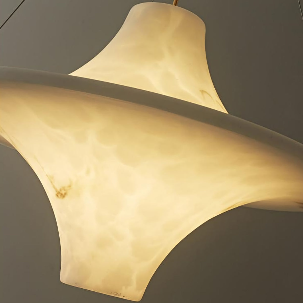 Cream Modern Dish Chandelier