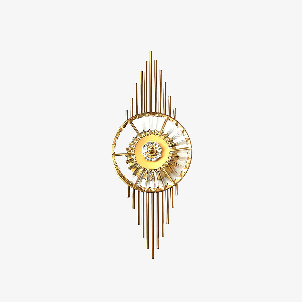 Crystal Gear Gold Wall Lamp