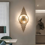 Crystal Gear Gold Wall Light