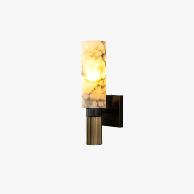 Cylindrical Alabaster Wall Lamp