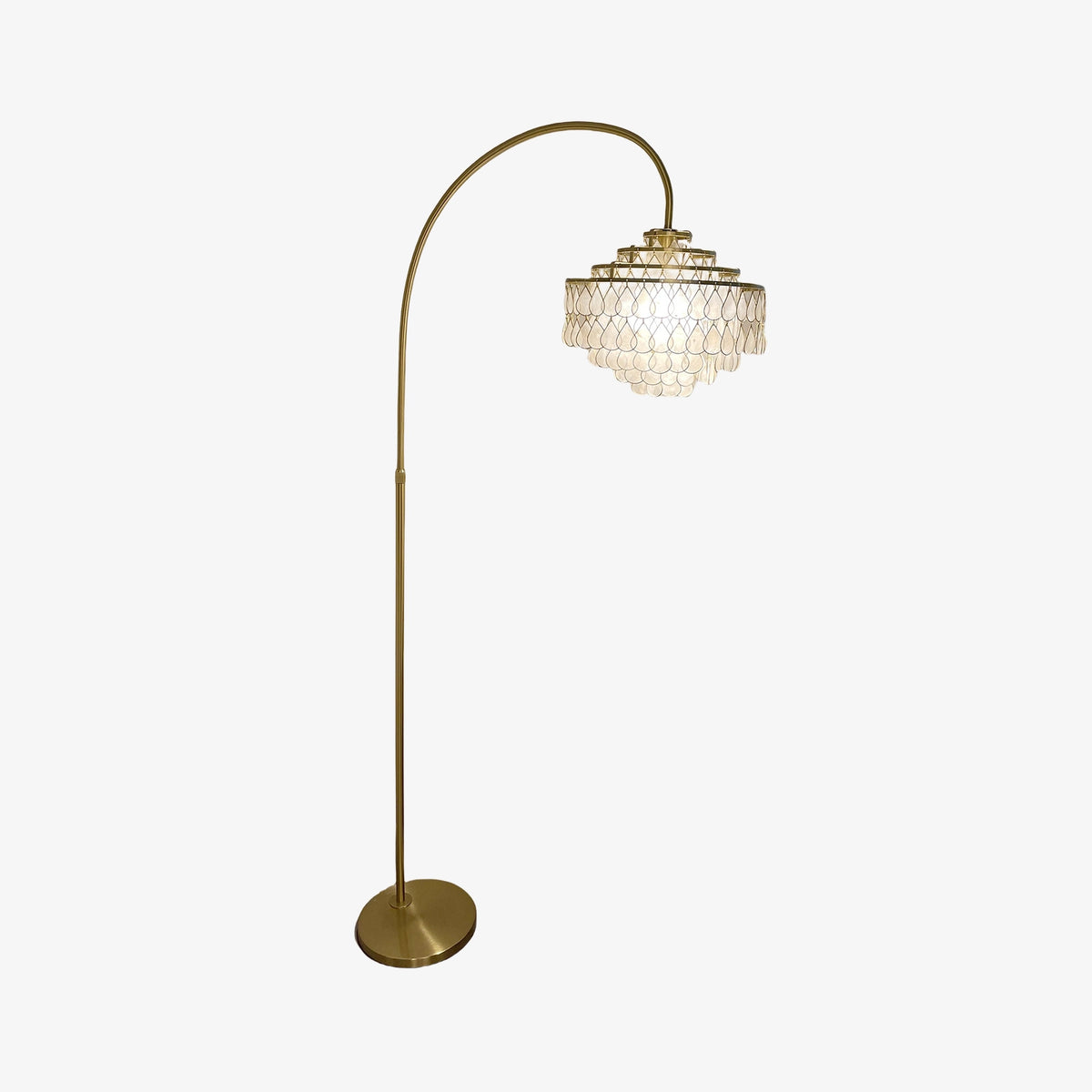 Golden Arc Scallop Shade Floor Lamp