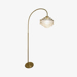 Golden Arc Scallop Shade Floor Lamp