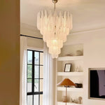 Grid Glass Waterfall Chandelier