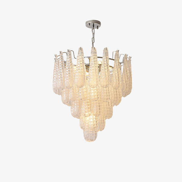 Grid Glass Waterfall Chandelier | Severn Lighting