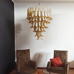 Honey Colored Murano Petal Chandelier