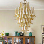 Honey Colored Murano Petal Chandelier