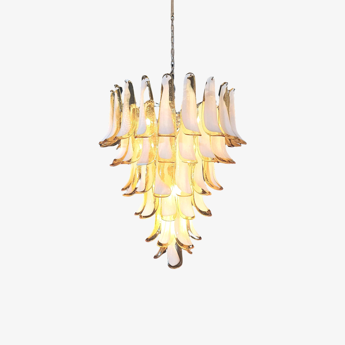 Honey Colored Murano Petal Chandelier