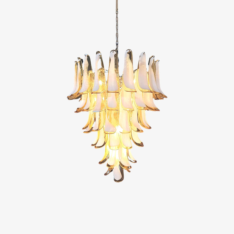 Honey Colored Murano Petal Chandelier