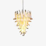 Honey Colored Murano Petal Chandelier