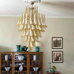 Honey Colored Murano Petal Chandelier