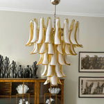 Honey Colored Murano Petal Chandelier