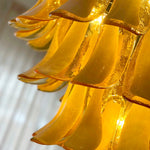 Honey Colored Murano Petal Chandelier