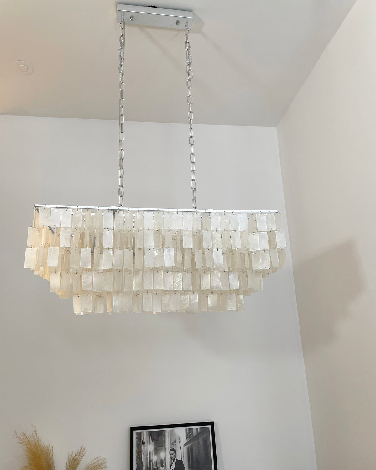 Capiz Rectangle Layering Chandelier