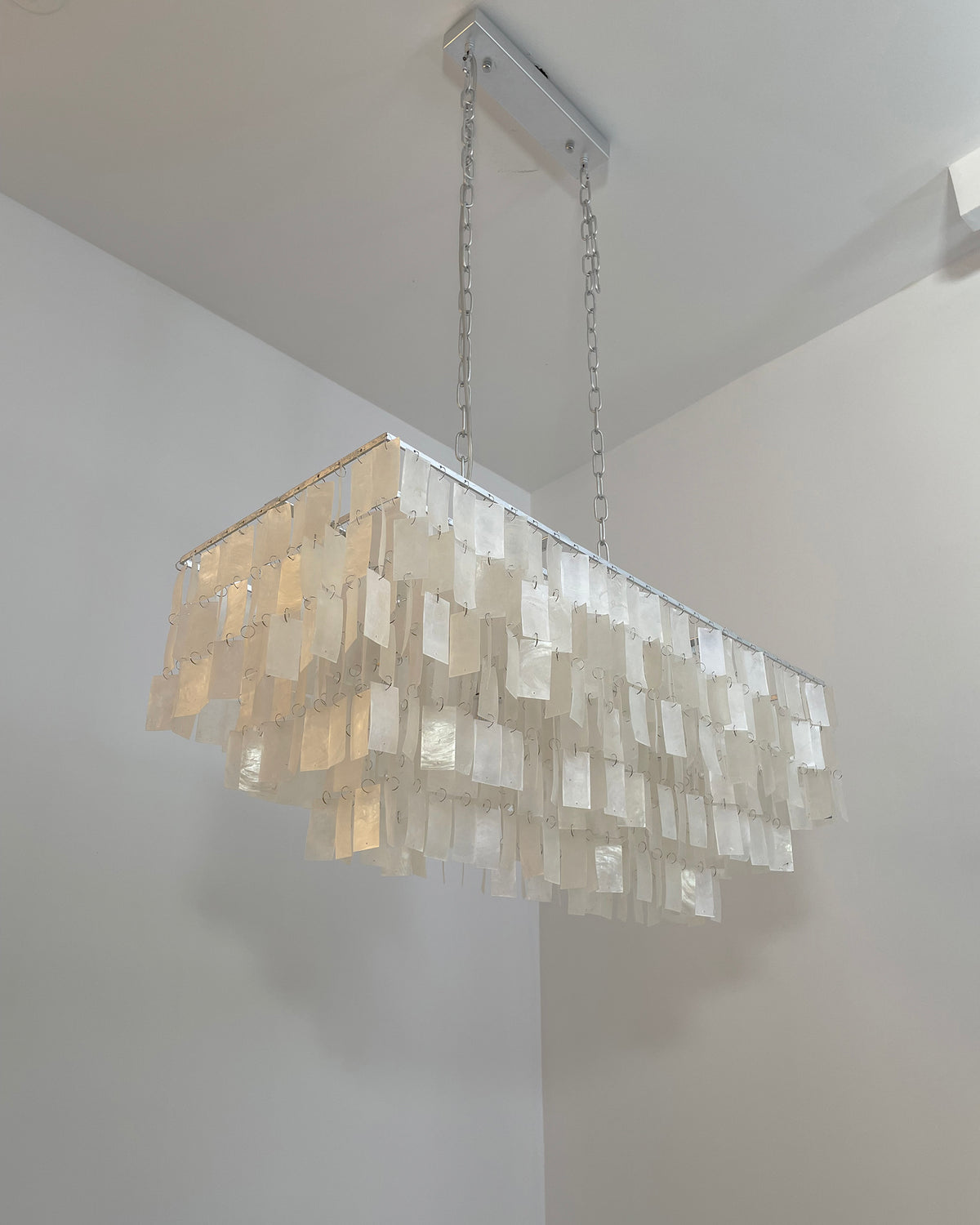 Capiz Rectangle Layering Chandelier