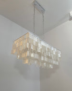 Capiz Rectangle Layering Chandelier