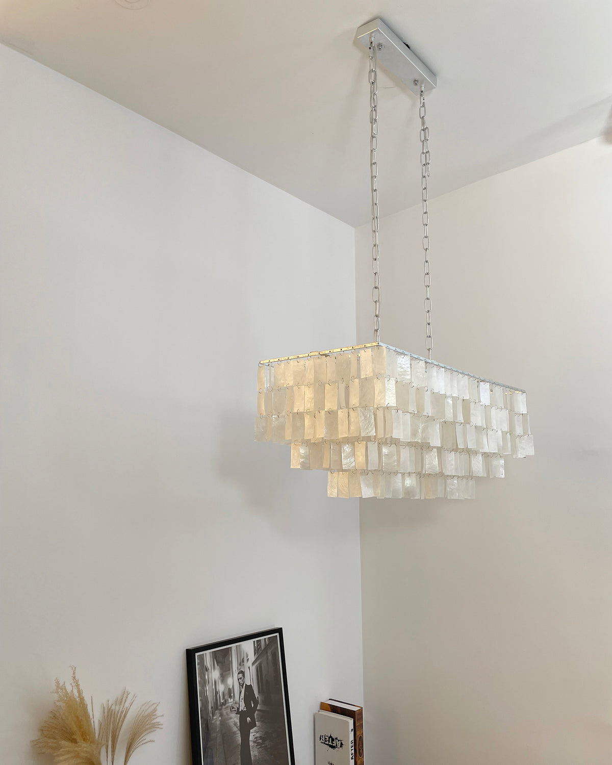 Capiz Rectangle Layering Chandelier