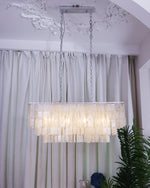 Capiz Rectangle Layering Chandelier