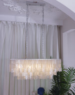 Capiz Rectangle Layering Chandelier