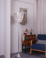 Mother of Pearl Crystal Floor Lamp