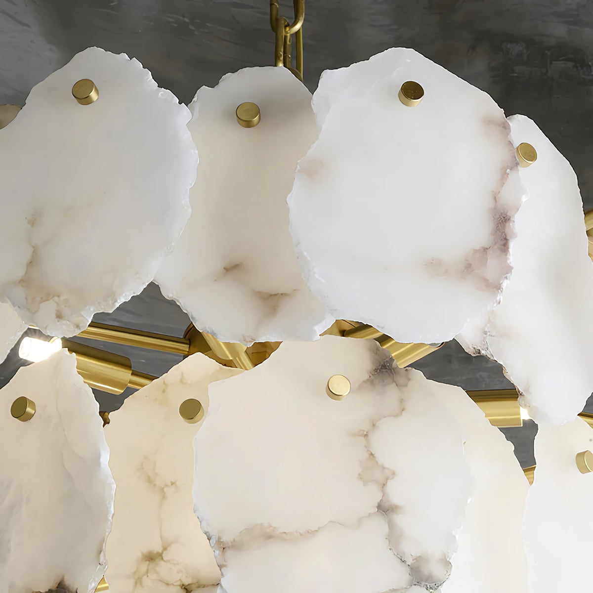 Irregular Alabaster Petal Chandelier