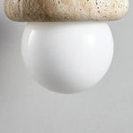 Japanese Wabi Sabi Travertine Round Pendant Light