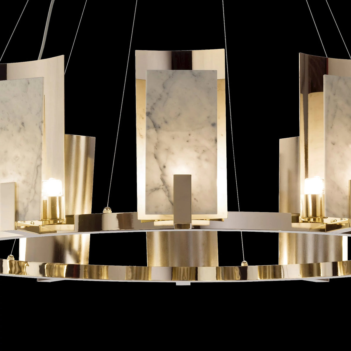 Jessie Alabaster Round Chandelier