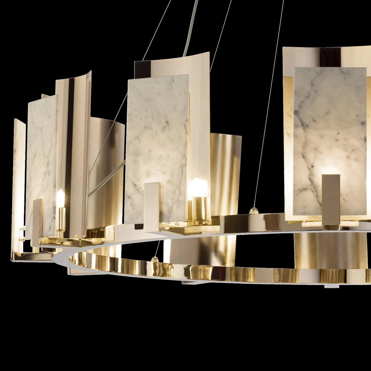 Jessie Alabaster Round Chandelier
