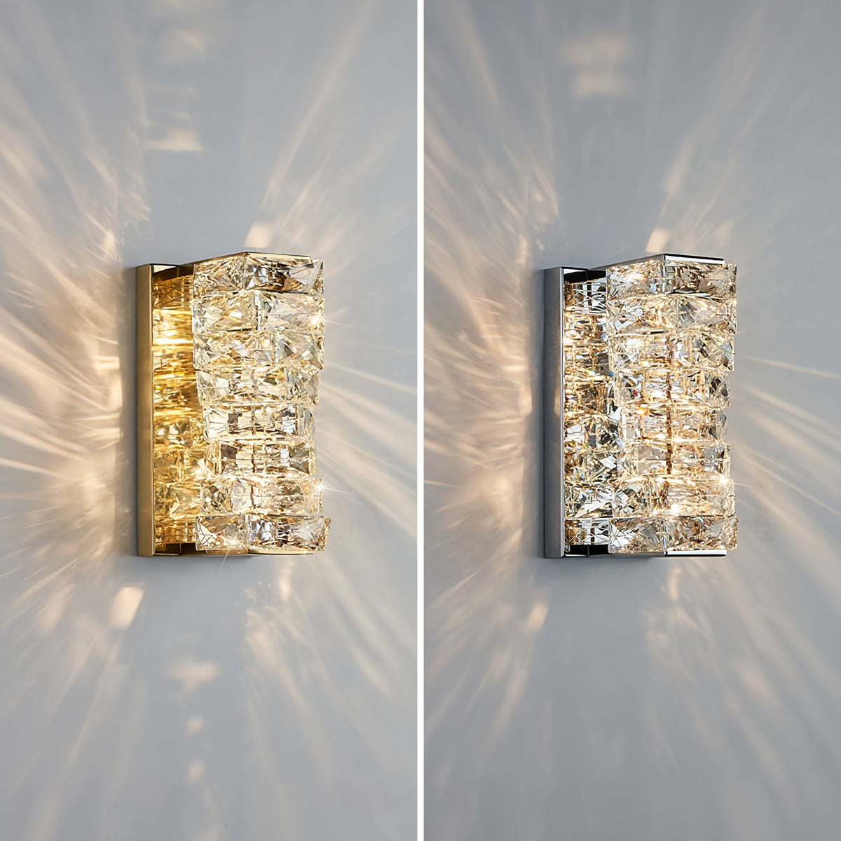 Laminated Crystal Wall Light