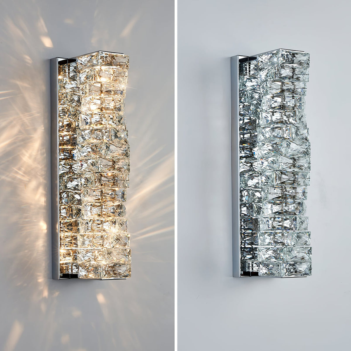 Laminated Crystal Wall Light