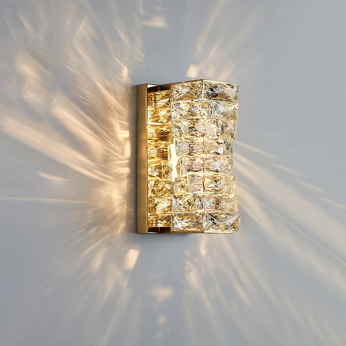 Laminated Crystal Wall Light