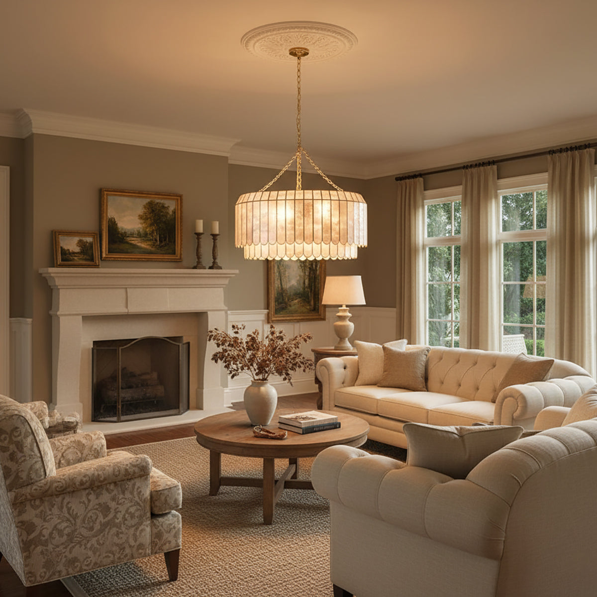 Light Luxury Shell Chandelier