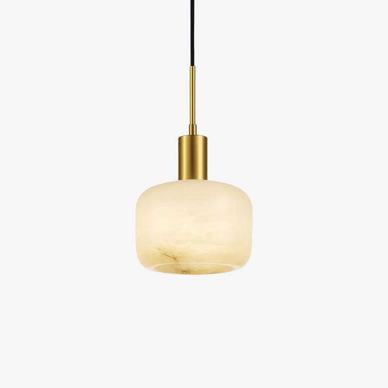 Light Luxury Marble Copper Square Pendant Light