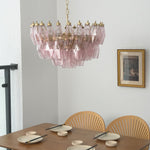 Lisandre Tiered Rose Glass Chandelier