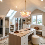 Lisandre Tiered Rose Glass Chandelier