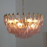 Lisandre Tiered Rose Glass Chandelier