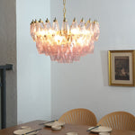 Lisandre Tiered Rose Glass Chandelier