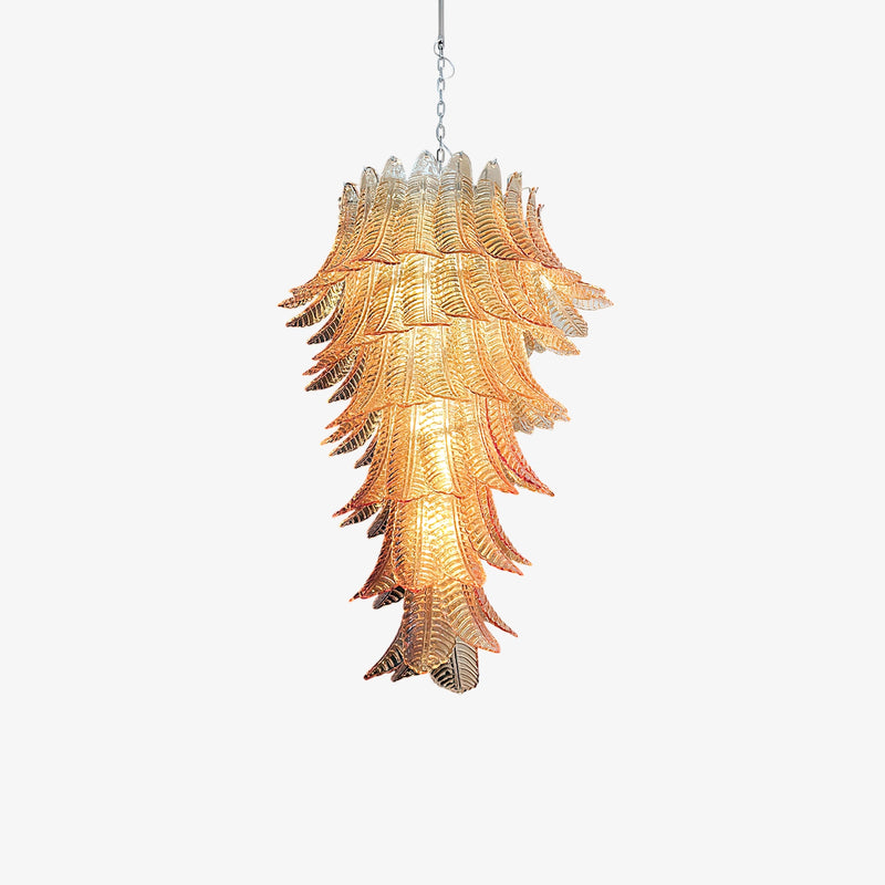 Italian exquisite Murano slender chandelier