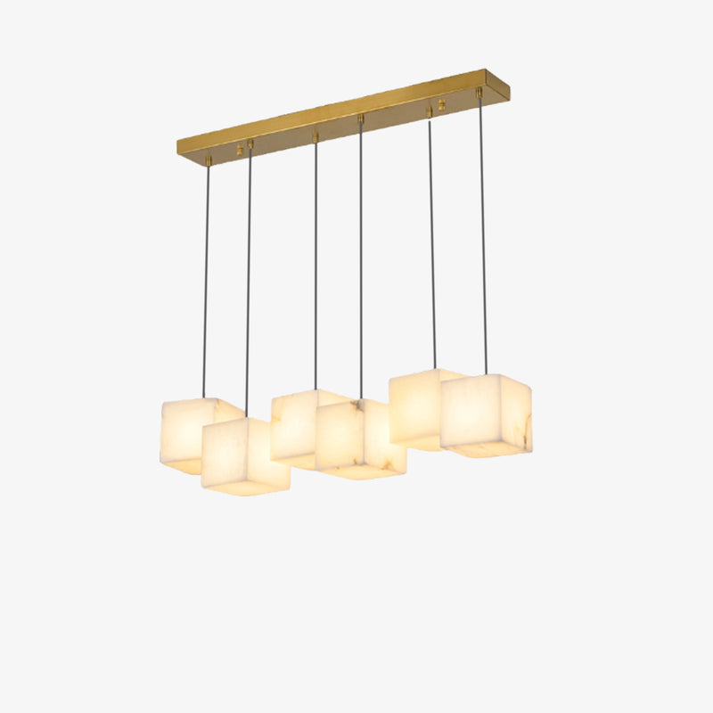 Alabaster Cubic Pendant Lamp