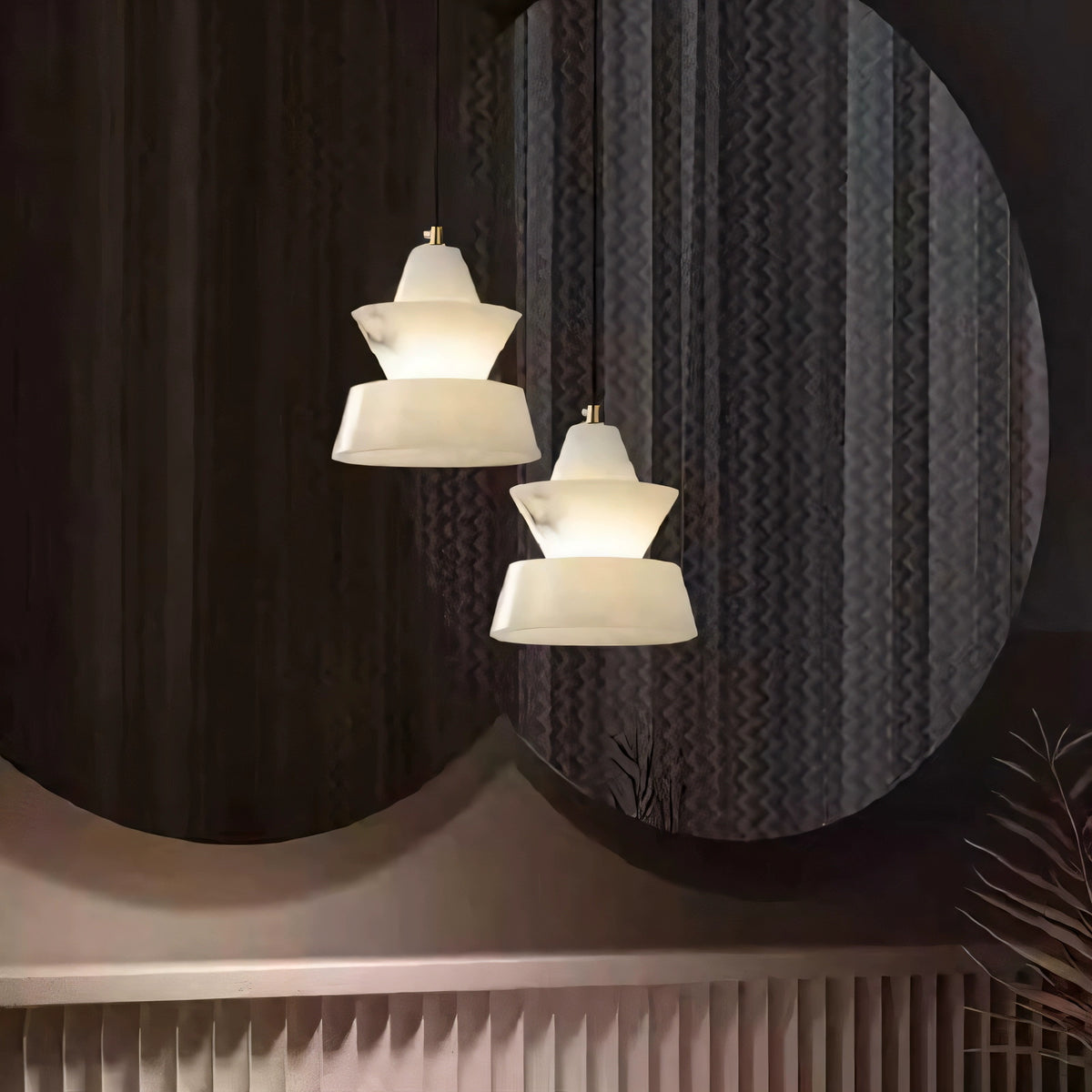 Marble Modern Hat Pendant Lamp