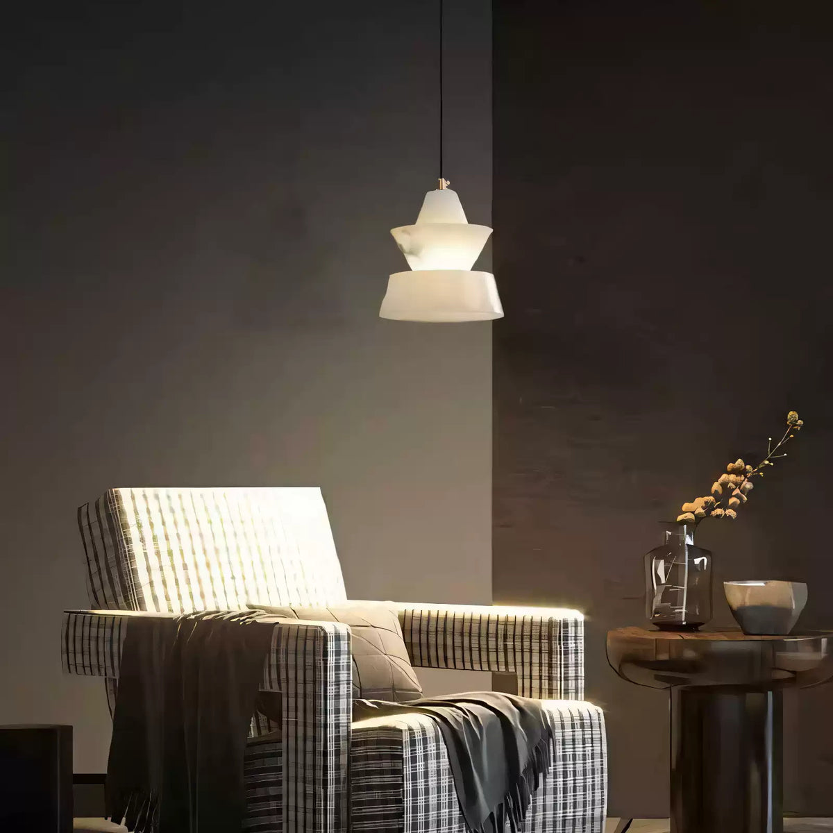 Marble Modern Hat Pendant Lamp