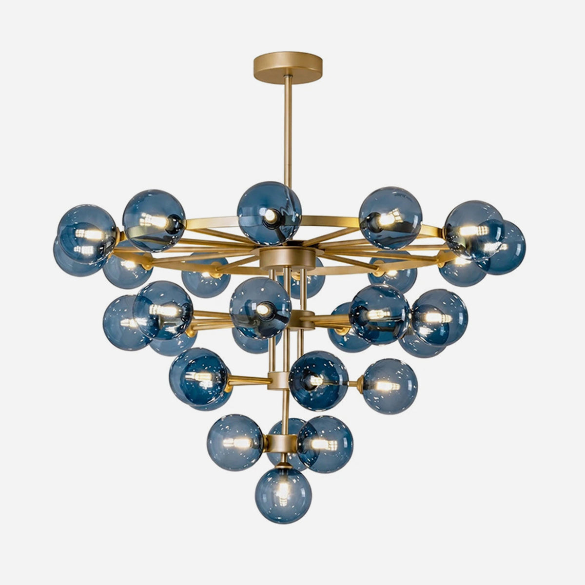 Marisol Aquamarine Glass Bubble Chandelier