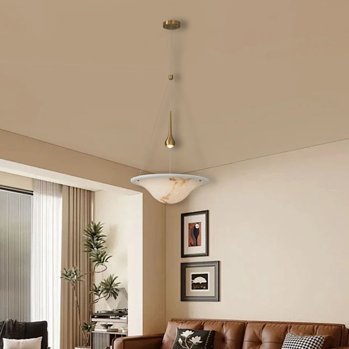 Minimalist Inverted Bowl Chandelier
