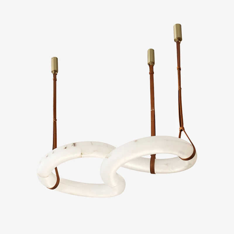 Mobius Ring Alabaster Chandelier
