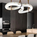 Mobius Ring Alabaster Chandelier