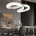 Mobius Ring Alabaster Chandelier