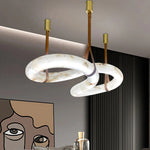 Mobius Ring Alabaster Chandelier