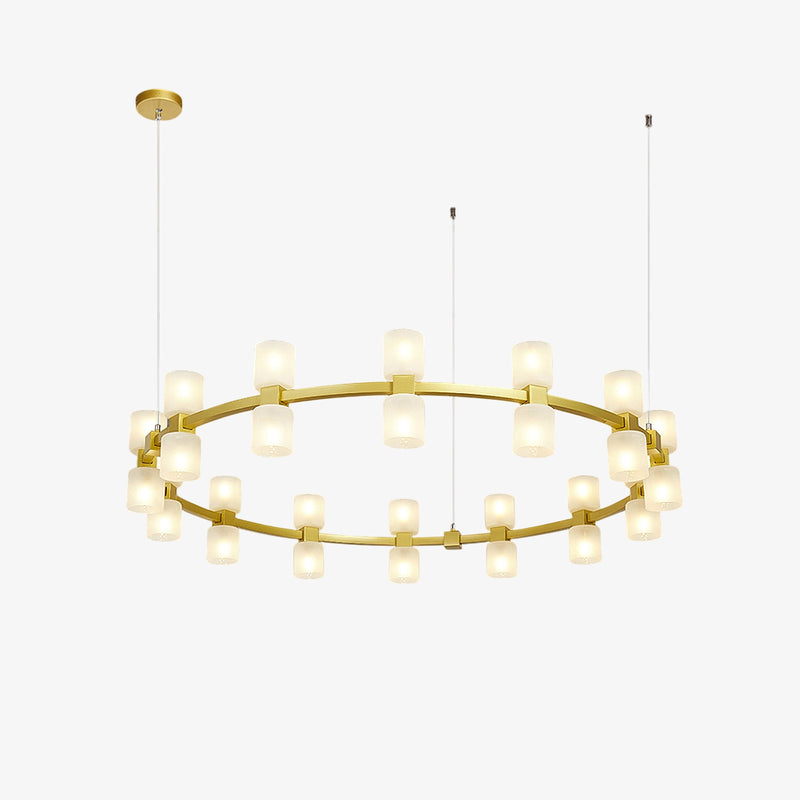 Modern Glass  Round Chandelier